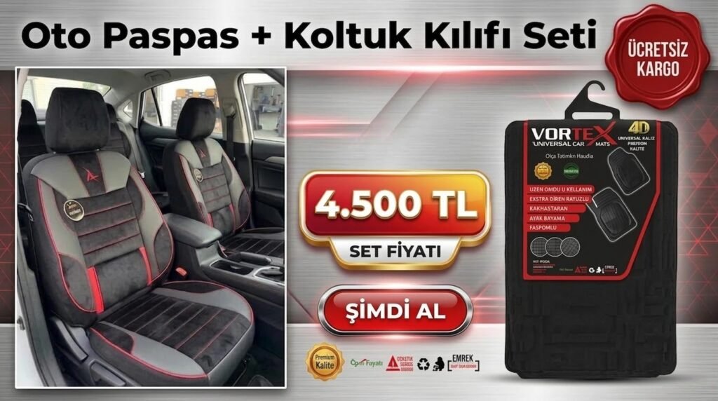 Alstar Plus Seri taytüyü koltuk kılıfı ve 4D havuzlu paspas seti