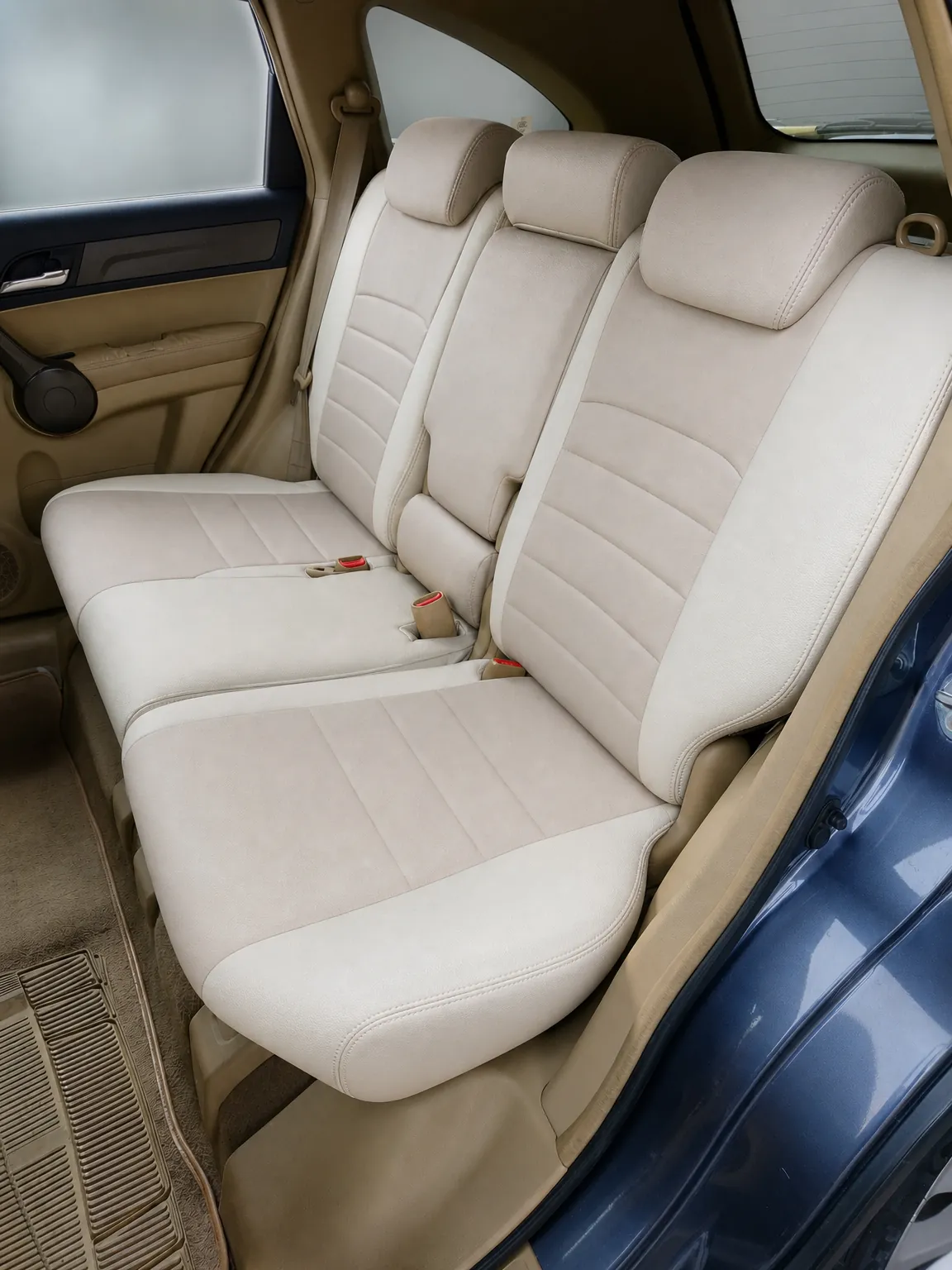 Honda CR-V koltuk kılıfı, krem-krem taytüyü kumaş, arka koltuk (2008-2012)