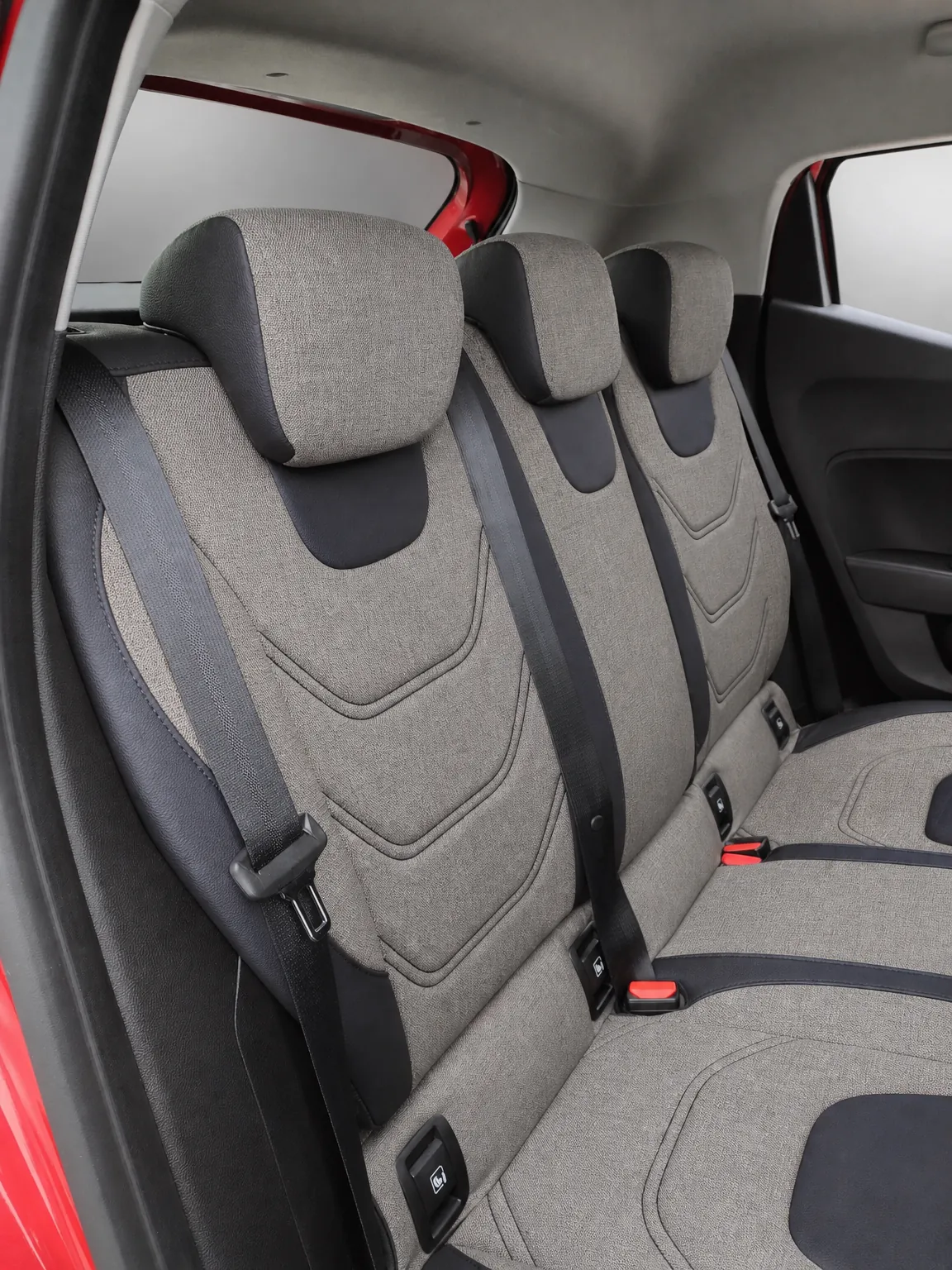 Renault Clio koltuk kılıfı, Roma siyah-gri kumaş, arka koltuk (Clio 5)