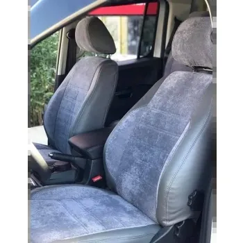 Toyota Corolla koltuk kılıfı, siyah-mavi taytüyü kumaş, ön koltuklar